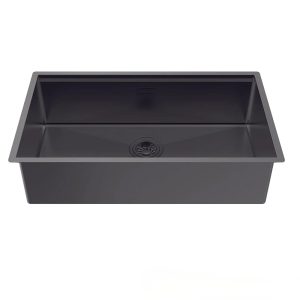 Chậu rửa bát Hafele WS R10 HS25-SSN1S-7644 | Inox 1.2mm, màu đen PVD