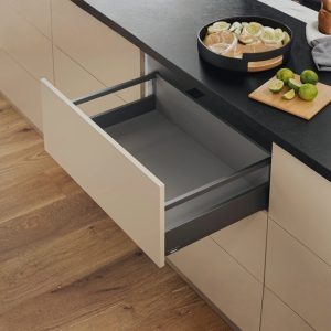 Bộ ray hộp Blum Merivobox R2 chiều cao E 192mm, 500mm, 40kg với thanh nâng cấp
