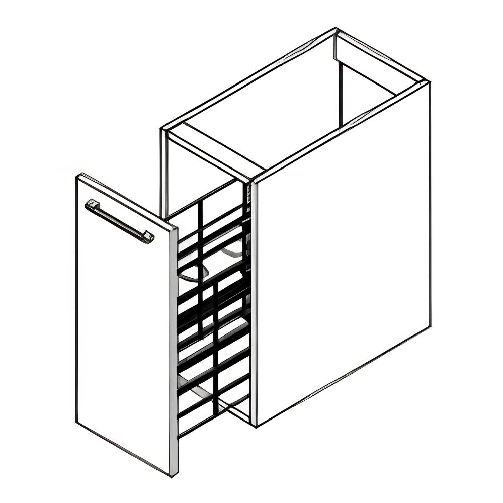 Khoang tủ dưới tích hợp giá kéo HESTIA HHB040MNRDN W400mm