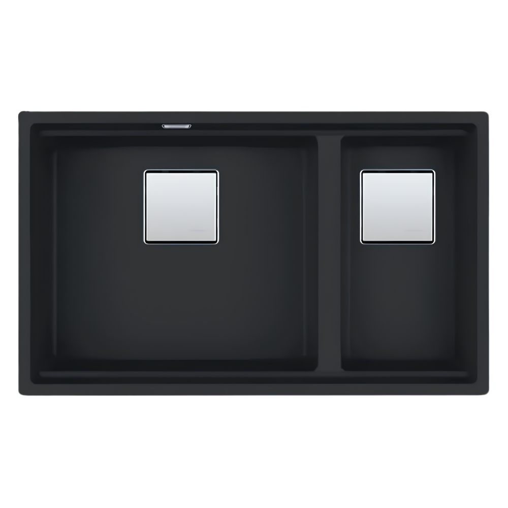 Chậu rửa đá Franke KNG 120 Matt Black 2 hố màu đen mờ