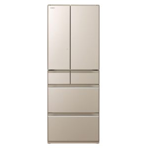 Tủ lạnh Hitachi R-HW60R-XN 602L – 6 cánh, nội địa Nhật, mặt kính pha lê vàng cát